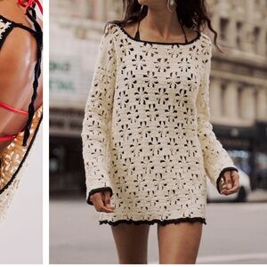 NWT Free People Rue Crochet Tunic, XS